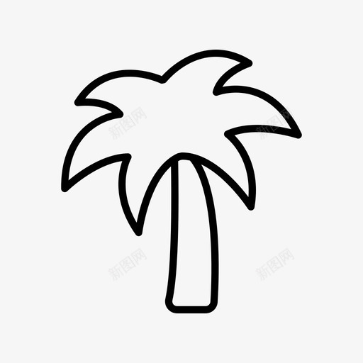 棕榈树岛屿热带图标svg_新图网 https://ixintu.com 岛屿 棕榈树 热带