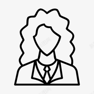 职业女性女孩图标图标