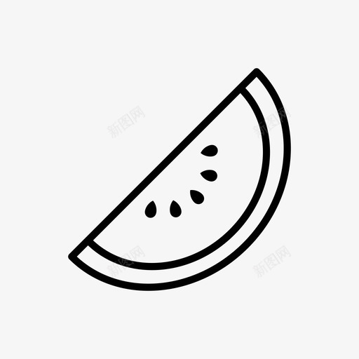 带籽西瓜食品水果图标svg_新图网 https://ixintu.com 带籽西瓜 水果 西瓜片 食品