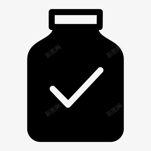 罐子复选标记容器图标svg_新图网 https://ixintu.com 复选标记 容器 玻璃罐 罐子
