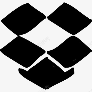 Dropbox徽标手绘web应用程序图标图标