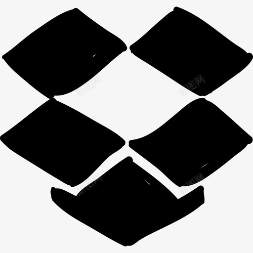 Dropbox徽标手绘web应用程序图标svg_新图网 https://ixintu.com Dropbox徽标 手绘web应用程序