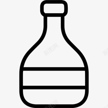 瓶子饮料空的图标图标
