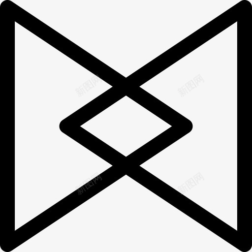 三角形图案双图标svg_新图网 https://ixintu.com 三角形 双 图案 形状图案 相交 装饰