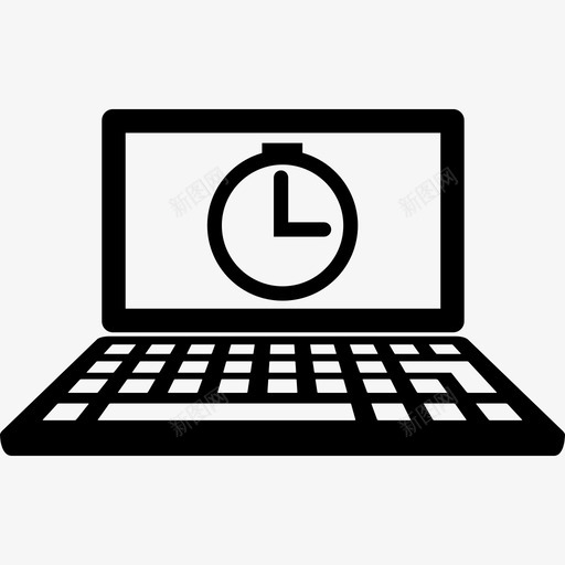 笔记本电脑定时器时钟笔记本电脑图标svg_新图网 https://ixintu.com 时钟 笔记本电脑 笔记本电脑定时器 设置