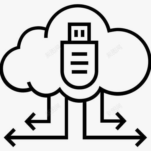 云存储云计算共享图标svg_新图网 https://ixintu.com 1400个web和seo平面图标 云存储 云计算 共享