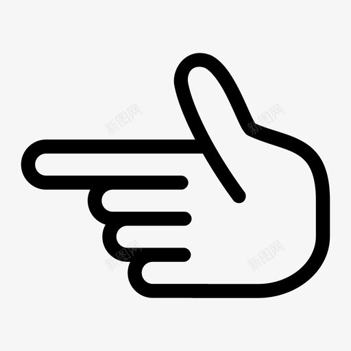 指向左边方向手指图标svg_新图网 https://ixintu.com 手 手指 手指向左边 指向左边 方向 符号