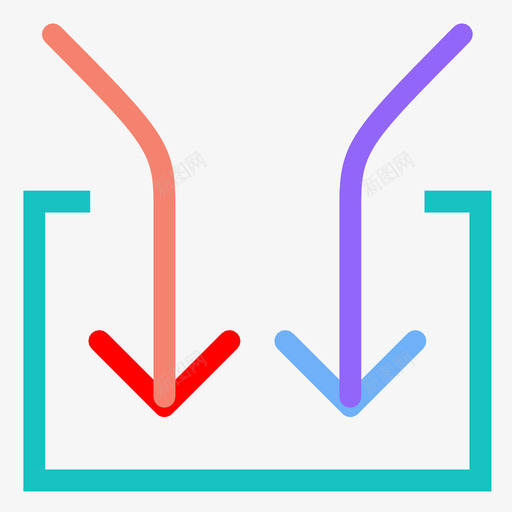 馈入馈送箭头图标svg_新图网 https://ixintu.com 收件箱 箭头 馈入 馈送