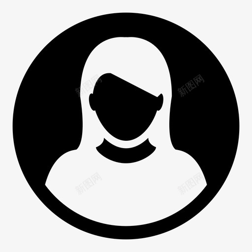 女性头像个人图标svg_新图网 https://ixintu.com 个人 个人档案向量图标 个人资料 头像 女孩 女性 用户