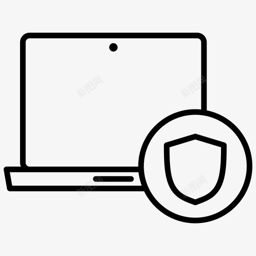 保护系统笔记本电脑图标svg_新图网 https://ixintu.com 保护系统 笔记本电脑