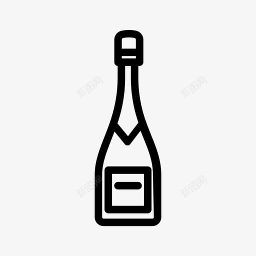 香槟新年派对图标svg_新图网 https://ixintu.com 厨房厨房 新年 派对 葡萄酒 起泡酒 香槟