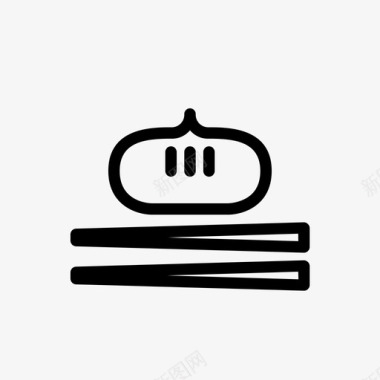 饺子中餐筷子图标图标