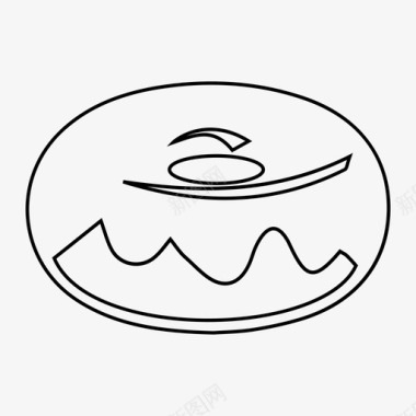 甜甜圈烘焙食物图标图标