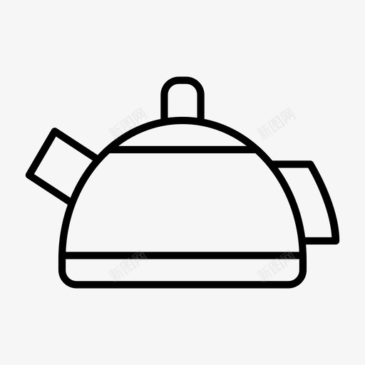 水壶厨房用具壶图标svg_新图网 https://ixintu.com 厨房用具 壶 水壶 茶壶