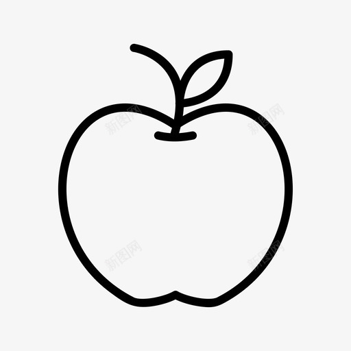 苹果教育食物图标svg_新图网 https://ixintu.com 教育 水果 苹果 食物