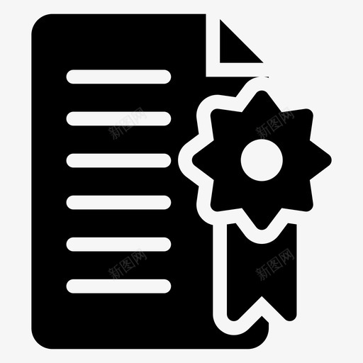 文凭奖励业务图标svg_新图网 https://ixintu.com 业务 奖励 文件 文凭 认证 证书 银行和金融符号