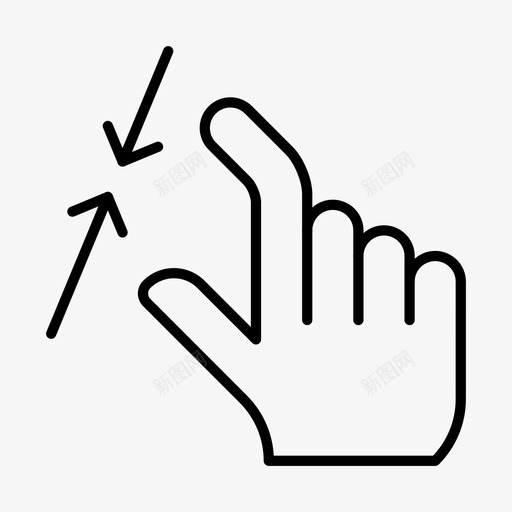 缩小手指手势图标svg_新图网 https://ixintu.com 屏幕 手 手势 手指 简单 缩小 触摸 触摸手势