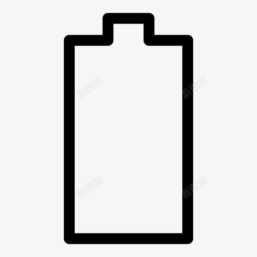 空电池不充电电源图标svg_新图网 https://ixintu.com 不充电 电池图标 电源 空电池