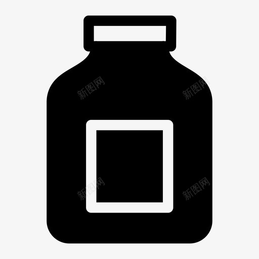 罐子容器玻璃罐图标svg_新图网 https://ixintu.com 容器 有标签的罐子 玻璃罐 罐子