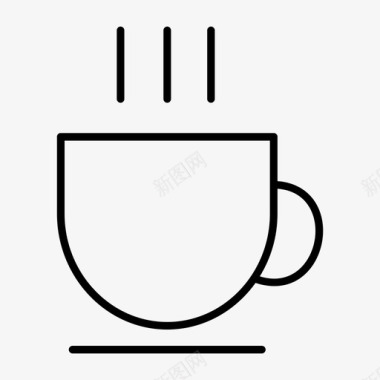 茶杯饮料热的图标图标