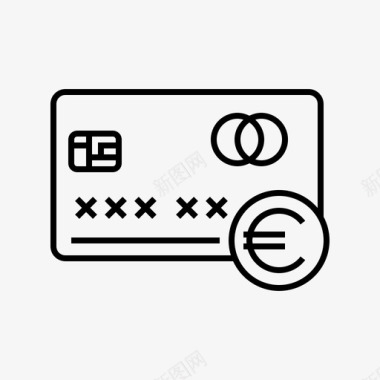 银行卡欧元金融货币图标图标
