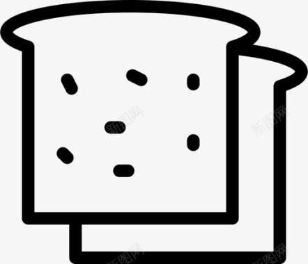面包早餐烹饪图标图标