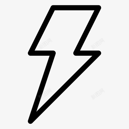避雷针充电电图标svg_新图网 https://ixintu.com 充电 功能表 电 电源 避雷针 高压