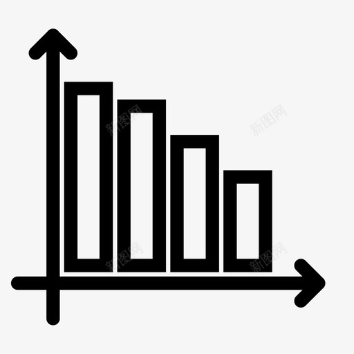 柱状图列减少图标svg_新图网 https://ixintu.com 减少 列 柱状图 测量和图表 统计