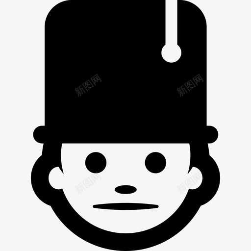 有顶帽子的男人脸人人的象形图图标svg_新图网 https://ixintu.com 人 人的象形图 有顶帽子的男人脸