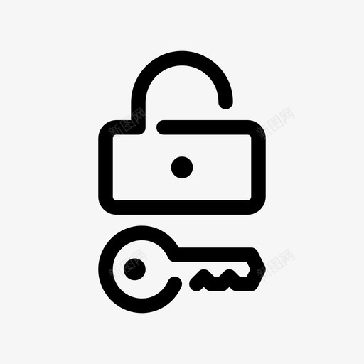 开锁和钥匙密码安全图标svg_新图网 https://ixintu.com 安全 密码 开锁和钥匙