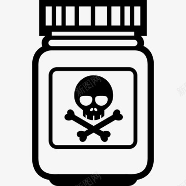 毒瓶危险罐子图标图标