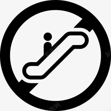 禁止使用楼梯电动禁止图标图标