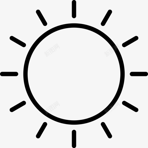 太阳预报夏季图标svg_新图网 https://ixintu.com 夏季 天气 太阳 晴天 界面元素线 预报