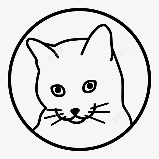 猫小猫宠物图标svg_新图网 https://ixintu.com 宠物 小猫 拉卡猫 猫