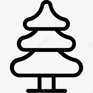 冷杉树圣诞树自然图标图标
