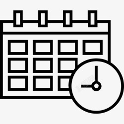 预定时间时间表约会时钟图标高清图片