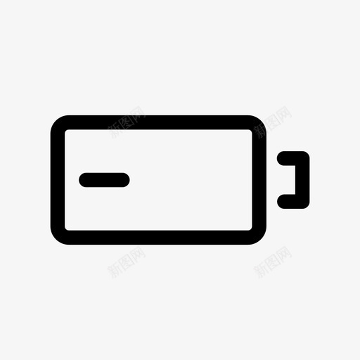 蓄电池负极插头图标svg_新图网 https://ixintu.com 插头 蓄电池负极