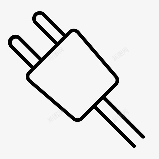 插头电线电图标svg_新图网 https://ixintu.com 插头 电 电源 电线