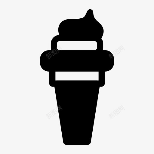 冰淇淋筒美味食物图标svg_新图网 https://ixintu.com 冰淇淋 冰淇淋筒 美味 食物