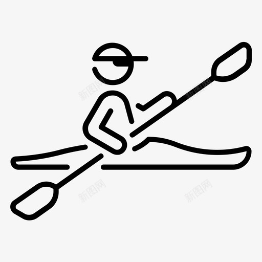 皮划艇活动运动图标svg_新图网 https://ixintu.com 夏季运动 水上运动 活动 皮划艇 运动