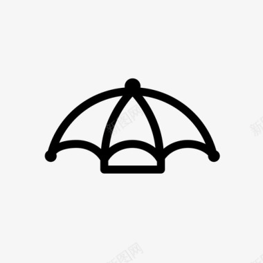 伞帽覆盖物阳伞图标图标