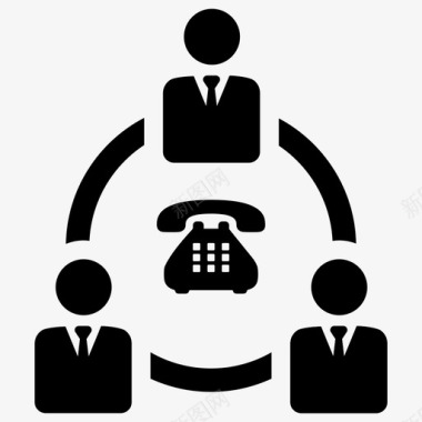 沟通电话会议会议图标图标