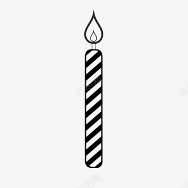 生日蜡烛庆祝火图标图标