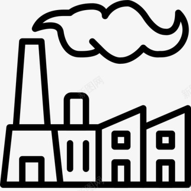 工厂生态环境图标图标