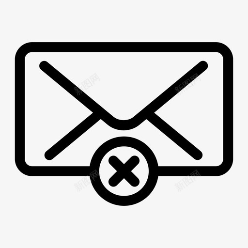 删除邮件取消关闭邮件图标svg_新图网 https://ixintu.com 信件 关闭邮件 删除邮件 取消