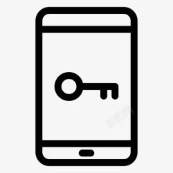 安全保护标志屏幕锁手机保护手机安全图标高清图片