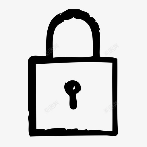 锁应用程序开发图标svg_新图网 https://ixintu.com 应用程序 开发 用户界面 界面 草图 软件 锁