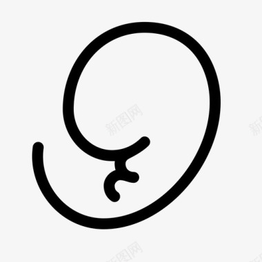 胚胎动物婴儿图标图标
