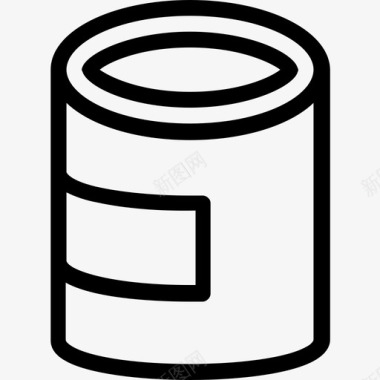 罐头罐头食品厨房图标图标