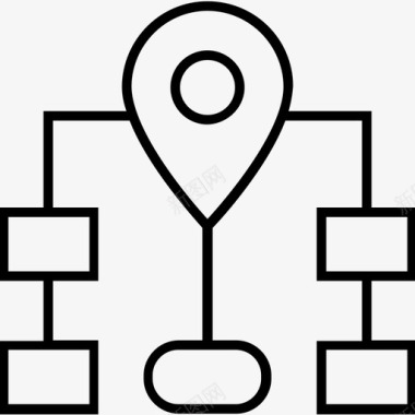 网站地图导航层次结构网络图标图标